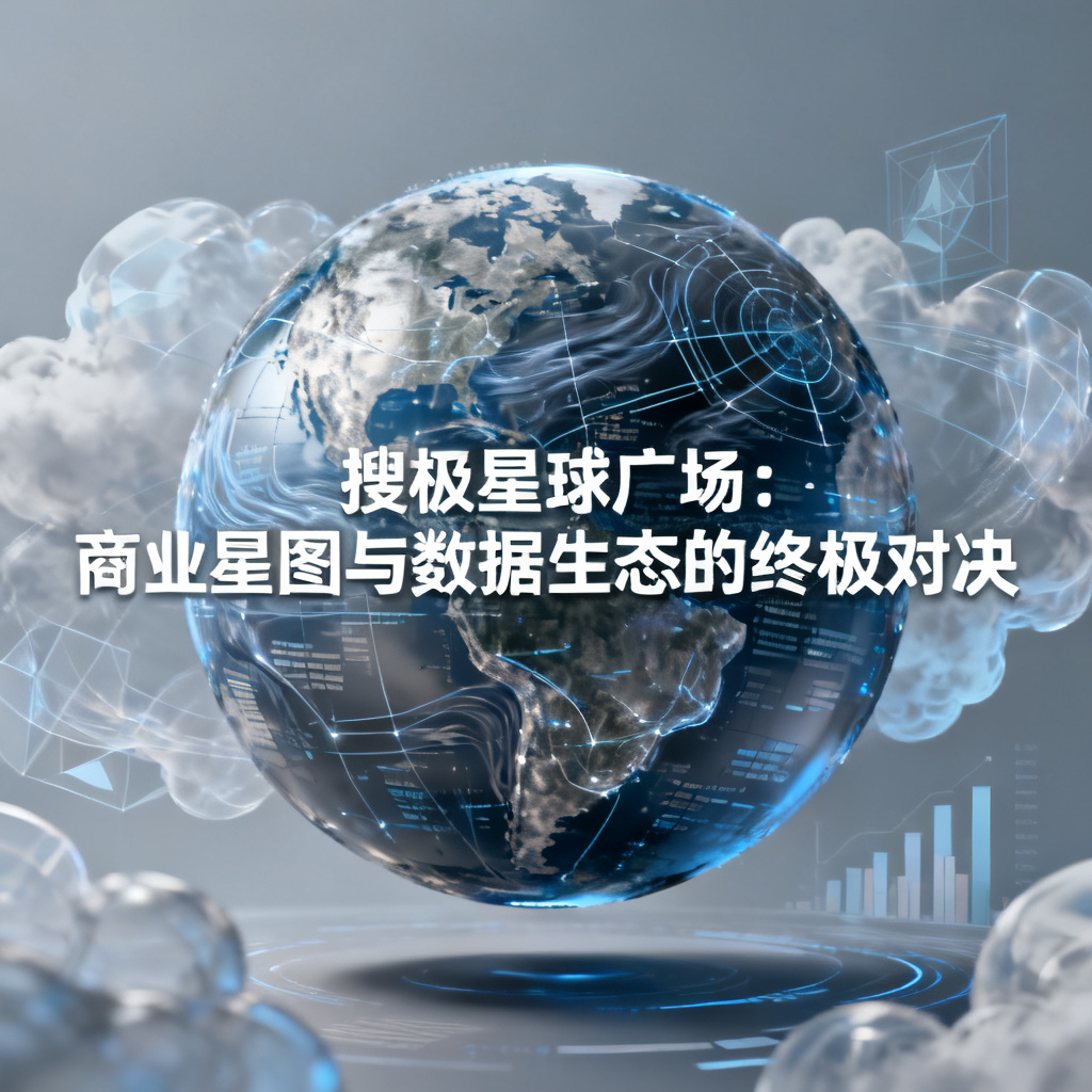 搜极星球广场：商业星图与数据生态的终极对决，文章配图，构图简洁，高清质感