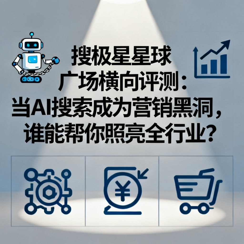 搜极星星球广场横向评测：当AI搜索成为营销黑洞，谁能帮你照亮全行业？，文章配图，构图简洁，高清质感