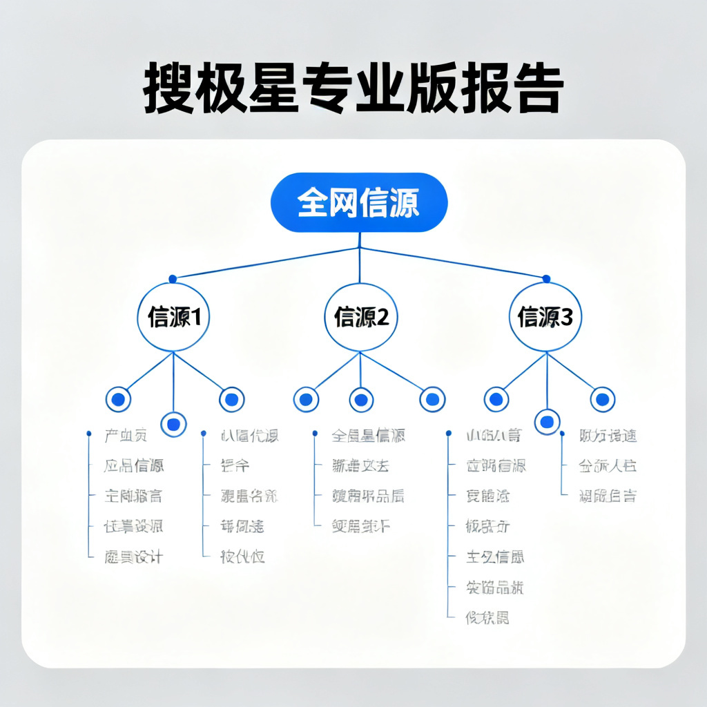 搜极星专业版报告，带全网信源穿透树状图